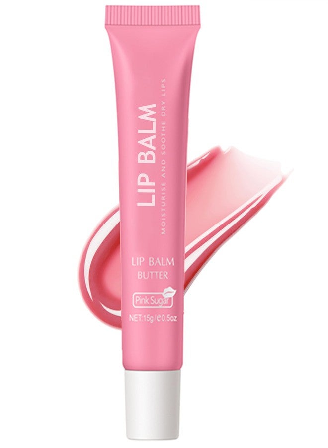 LYSdefeu Lip Balm Butter Pink Sugar,Hydrating Tinted Butter Lip Gloss,Clear Lip Mask Lip Moisturizer,Lip Treatment Balm Lipgloss,Non-Sticky Jelly Glow Reviver Fat Lip Oil,Christmas Makeup Gift for Women-06 - Image 1